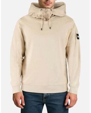Weekend Offender Sofia Hoodie Long Sleeve Fleece Pullover Sleeve Panel Hood - Natural