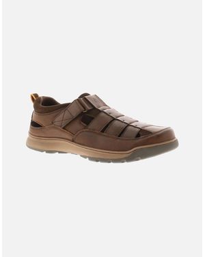 Hush Puppies Sandals Comfortable Rucker Leather Uk Size - Brown