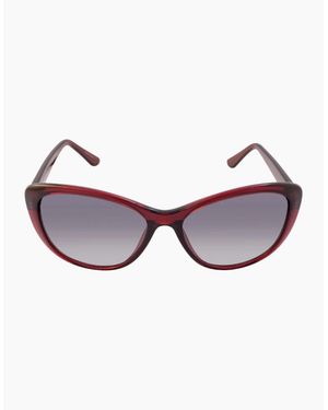 Calvin Klein Milky Burgundy Framed Gradient Lensed Sunglasses - Multicolour