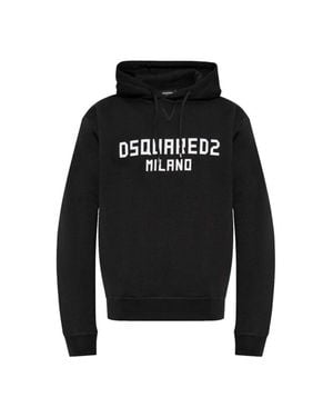 DSquared² Milano Logo Cool Fit Hoodie - Black