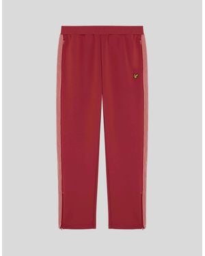 Lyle & Scott Sports Striped Taped Trackpant - Red