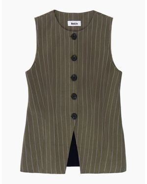 Ro&zo Pinstripe Waistcoat - Green