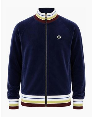 Sergio Tacchini Sartori Velour Track Top Jacket Maritime - Blue