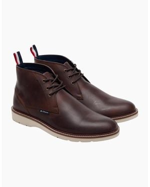 Ben Sherman Hampton Leather Chukka Boots - Brown