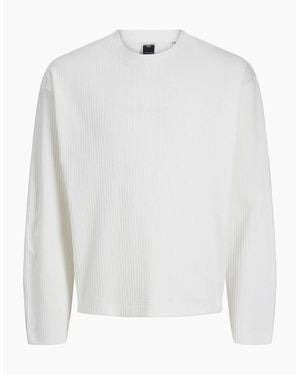 Jack & Jones Crew Neck Relaxed Fit Jumper - White