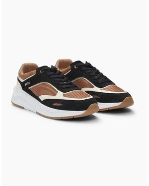 BOSS Skylar Low Top Trainers - Natural