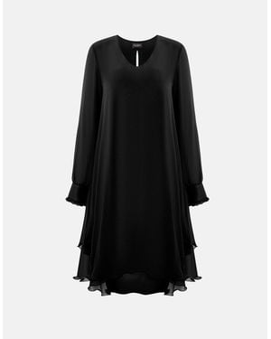 James Lakeland Long Sleeve Wave Hem Dress - Black