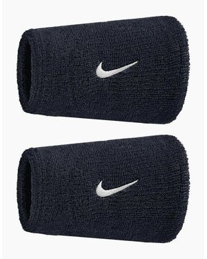 Nike Classic Swoosh Double Wide Wristband (Pack Of 2) - Blue