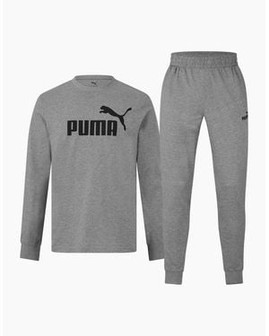 PUMA Leisurewear Long Fleece Full Tracksuit - Grey