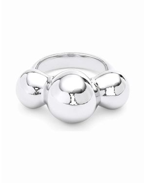 Uno De 50 Three Bead Ring - Metallic