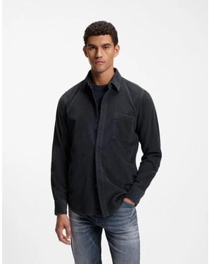BOSS Boss Relegant 6 Long Sleeve Cotton Shirt - Blue
