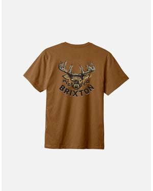 Brixton Berick Vintage Graphic Short Sleeve T-Shirt - Brown