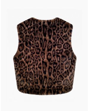 Nooki Design Edelweiss Faux Fur Gilet - Brown
