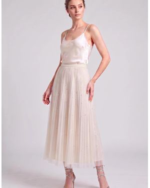 James Lakeland Tulle Swarovski Skirt Cream - Pink