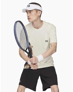 Y-3 Graphic Crew Neck Raglan Short Sleeve Jersey T-Shirt - Grey