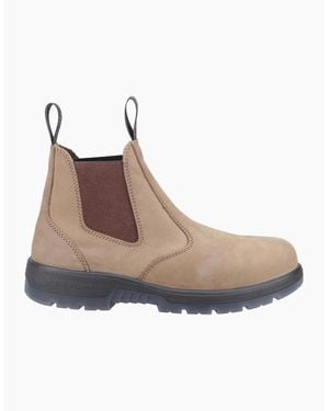 Hard Yakka Outback Safety Dealer Boots Crazyhorse - Brown