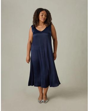 Live Unlimited London Slip Midi Dress - Blue