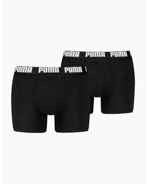 PUMA 2-Pack Everyday Basic Boxer Briefs - Black