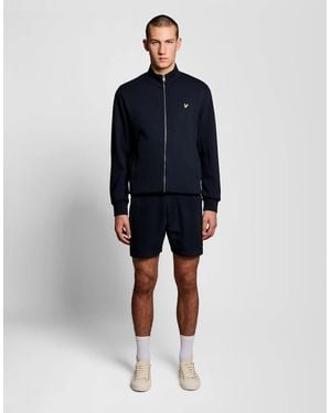 Lyle & Scott Cotton Blend Track Sweat Shorts - Blue