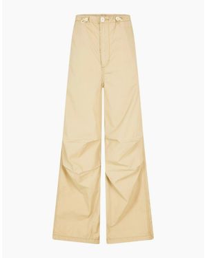Levi's Levi's Solid Patterned Wide Parachute Trousers - Natural