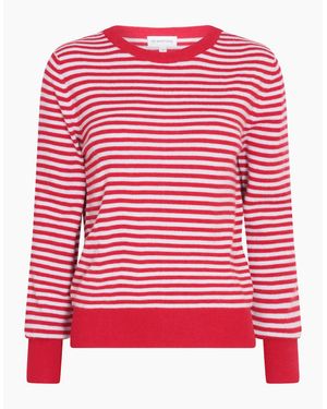 no emotions Striped Jumper - Red