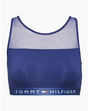 Tommy Hilfiger Sheer Flex Cotton Bralette, Depths - Blue