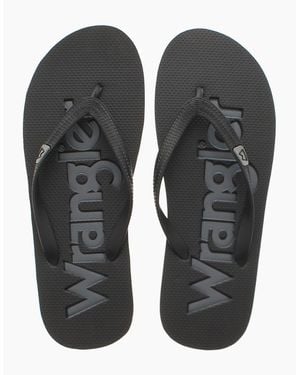 Wrangler Flip Flops Cole Uk Size - Black
