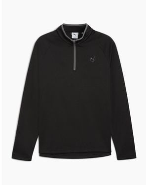 PUMA Waffle Fleece Pullover Jumper - Black