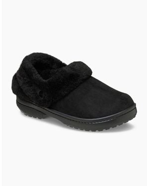 Crocs™ Unfurgettable Vegan Suede Polyester Clogs - Black