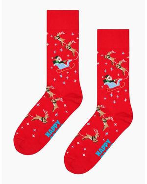 Happy Socks Sleigh Socks - Red