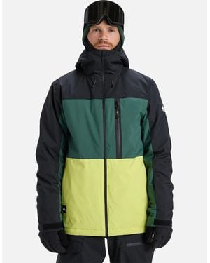 Quiksilver Sycamore Block Waterproof Ski Jacket - Green