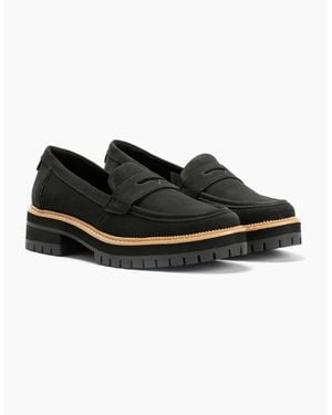 TOMS Cara Leather Loafers - Black