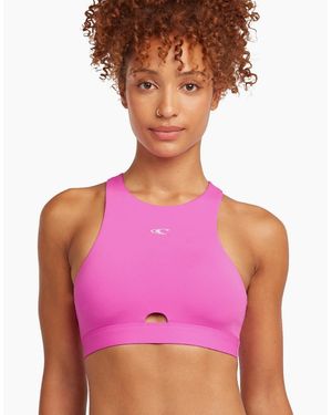 O'neill Sportswear Surf Top Sports Bra Short Sleeve Rash Vest - Purple