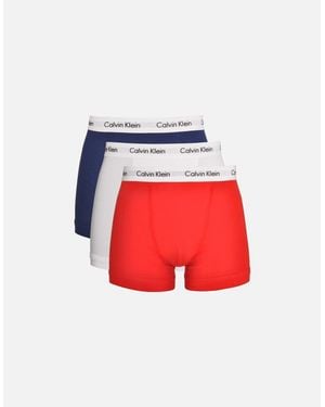 Calvin Klein 3-Pack Boxer Trunks - Red