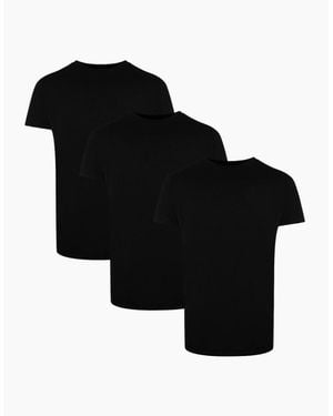 Palm Angels Tri-Pack Flag Logo T-Shirts - Black