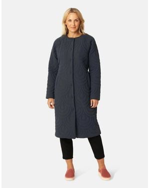 Ilse Jacobsen Blossom Long Quilted Coat - Blue