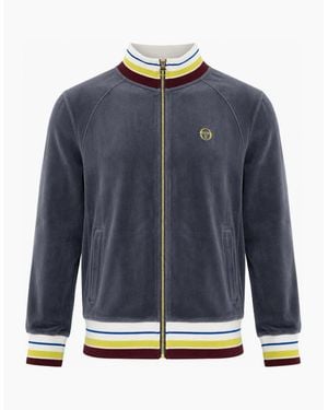 Sergio Tacchini Sartori Velour Track Top Jacket Turbulence - Blue