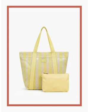 Nooki Design Hackney Stripe Shopper - Yellow