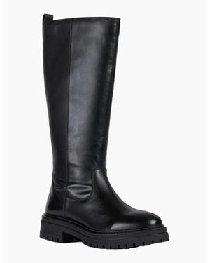 Geox Ladies D Iridea C Leather Knee-High Boots - Black