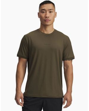 Under Armour Text Graphic Crew Neck Short Sleeve Jersey T-Shirt - Green