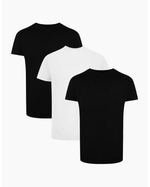 Palm Angels Tri-Pack Flag Logo And T-Shirts - Black