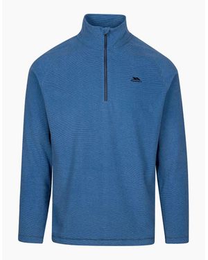 Trespass Keynote Anti Pilling 1/4 Zip Fleece Top - Blue