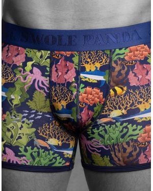 Swole Panda Marine Bamboo Boxer Brief - Blue