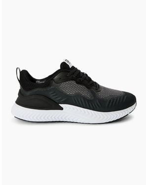 Steve Madden Slater N Textured Low Top Trainers - Black