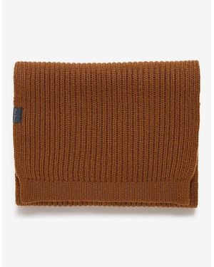 Oliver Sweeney Wool Blend Ribbed Scarf - Brown