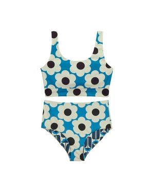 Regatta Ladies Orla Kiely Daisy & Tall Flowers Reversible Bikini Set - Blue