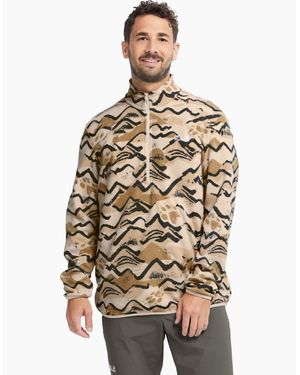 Jack Wolfskin Paw Era 100 Print Half Zip Fleece - Metallic