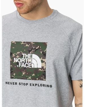 The North Face T Shirt Casual Summer Gym Tops Cotton Tee Tnf Short Sleeve - Grey
