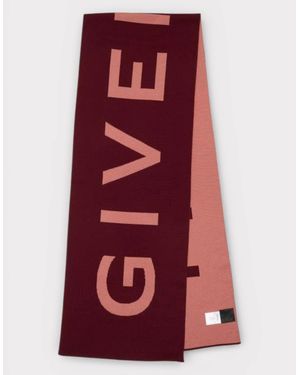 Givenchy Jacquard Logo Scarf - Red