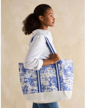 Joules Promenade Tote Bag Toile - Blue